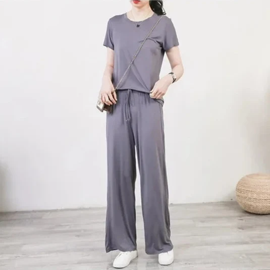 Ensemble de Pyjama en Modal Fluide Femme - Printemps