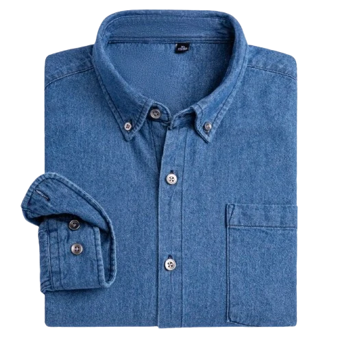 Chemise en Jean à Manches Longues Homme
