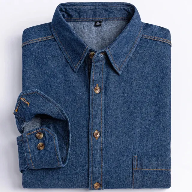 Chemise en Jean à Manches Longues Homme