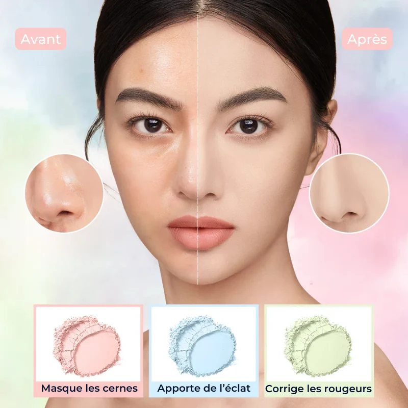 Poudre de Maquillage Correctrice Anti-rougeur