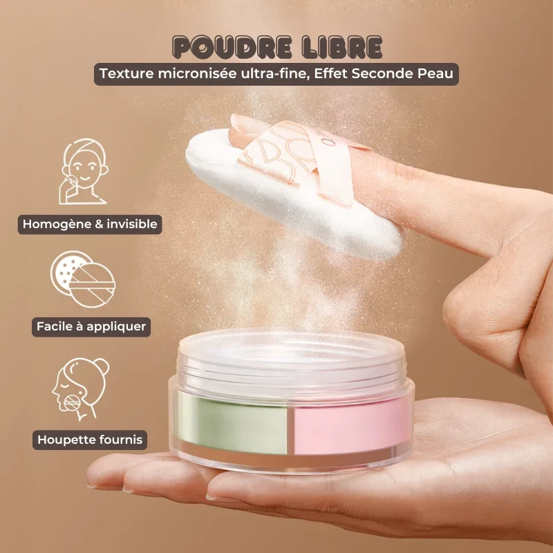 Poudre de Maquillage Correctrice Anti-rougeur