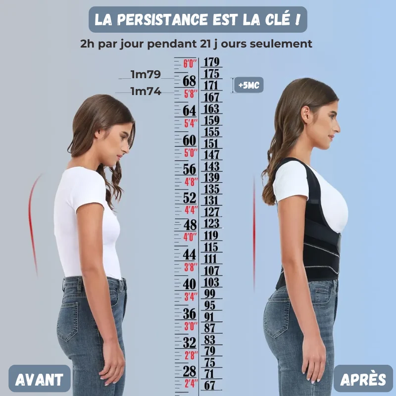 Correcteur de Posture réglable design croisé