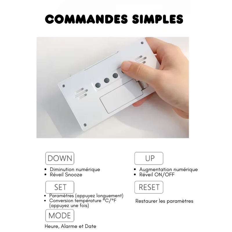 Horloge Électronique Météo - Design et Précision