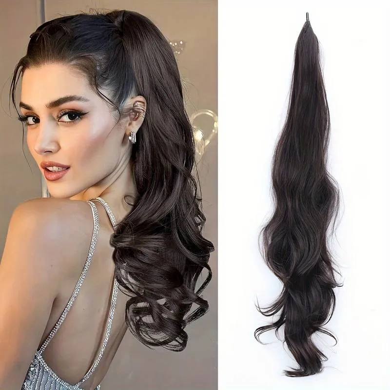 Codino elastico intrecciabile per capelli lunghi e folti - Selena