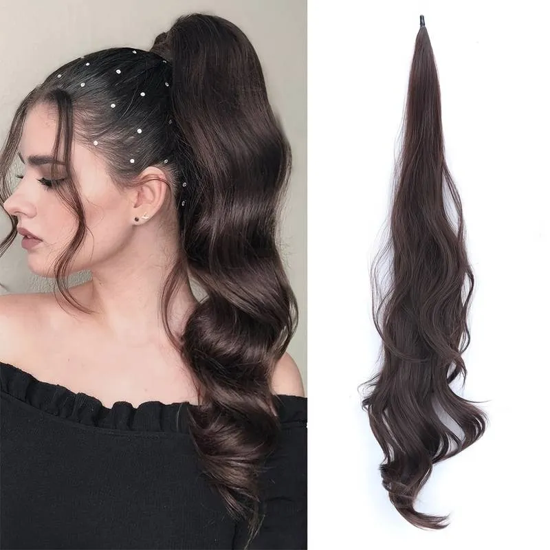 Codino elastico intrecciabile per capelli lunghi e folti - Selena