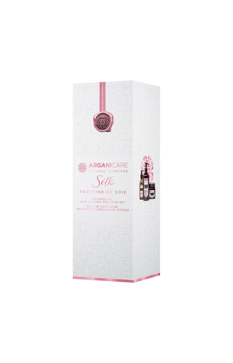 Coffret lissant & brillance - Protéine de soie - Cheveux secs & abîmés - 3 produits