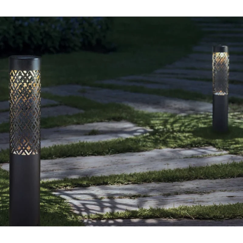 NATURALLY SOLAR - Ensemble de 2 Lampes Solaires de Parterre de Style Bollard