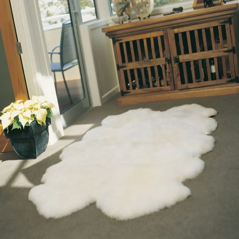 WINDWARD - Tapis en Peluche en Peau de Mouton Naturelle