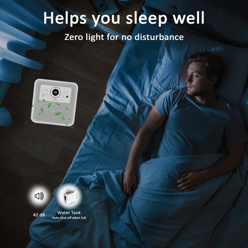 AROVEC 2-in-1 Smart Dehumidifier & Air Purifier – 16L/Day, 2.5L Tank, 50m² Coverage