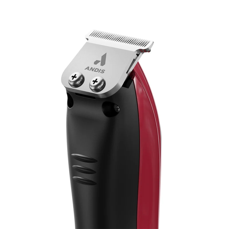 Andis BTF3 Red Versa Trimmer Stainless Steel T-Blade Hair Clipper with Comb Set