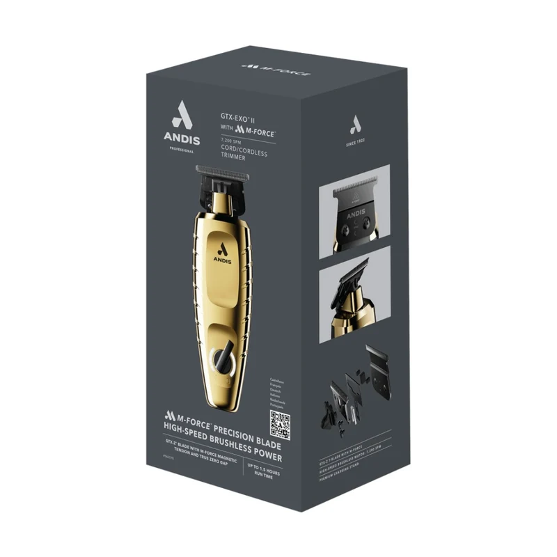 ANDIS GTXEXO Brushless Motor 7200SPM M Force Blade 90 Min Runtime