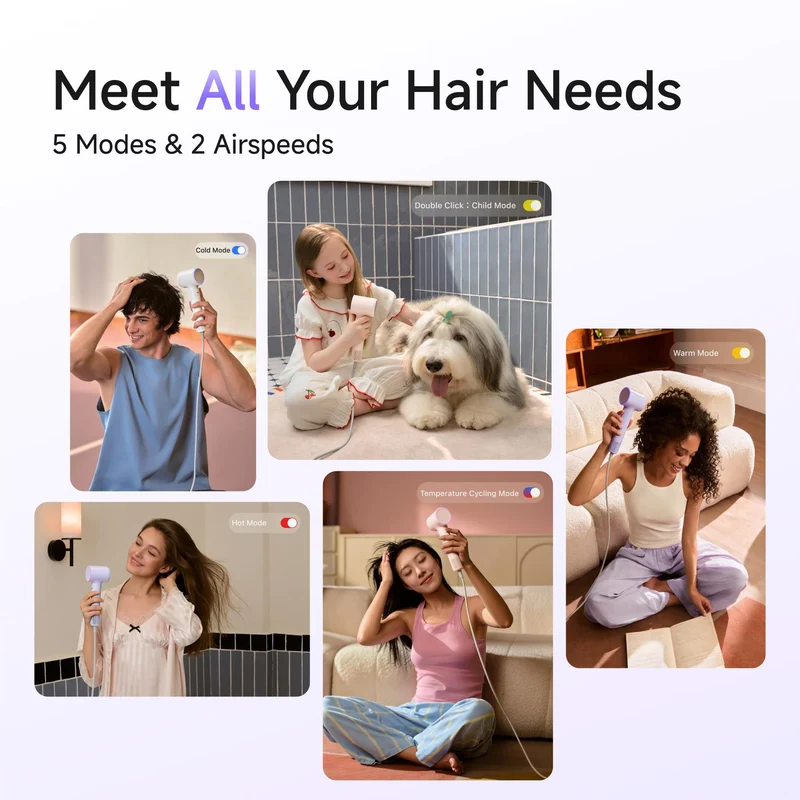 Laifen Air High-Speed Hair Dryer (Glossy Pink)