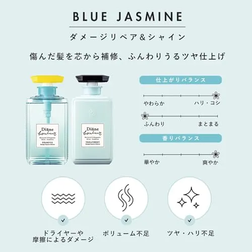 Diane Bonheur Minion Design Shampoo & Treatment Blue Jasmine Fragrance Shine 500ml
