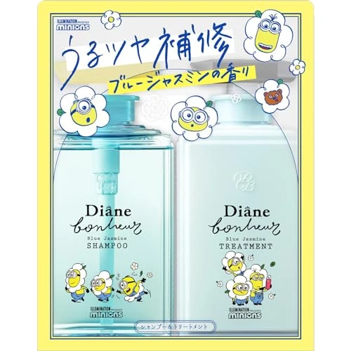 Diane Bonheur Minion Design Shampoo & Treatment Blue Jasmine Fragrance Shine 500ml