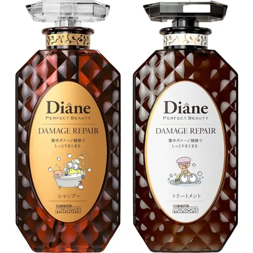 Diane Minion Design Shampoo & Treatment Damage Repair Floral & Berry Fragrance 450ml