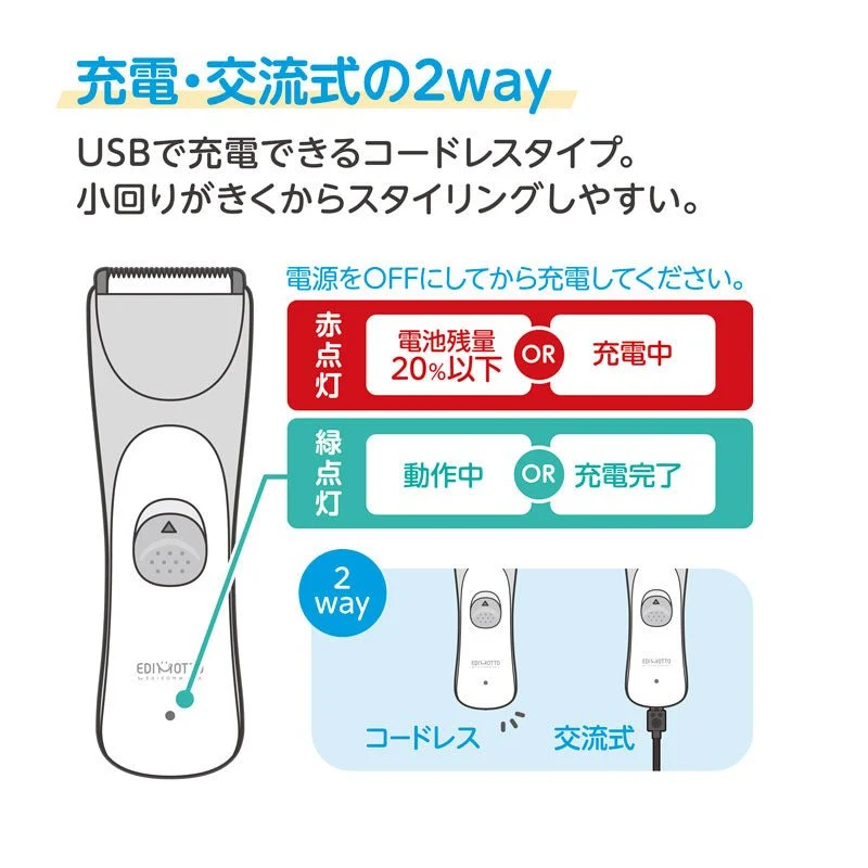 EDISONmama Silent clippers Shaver EDIMOTTO KJH1123