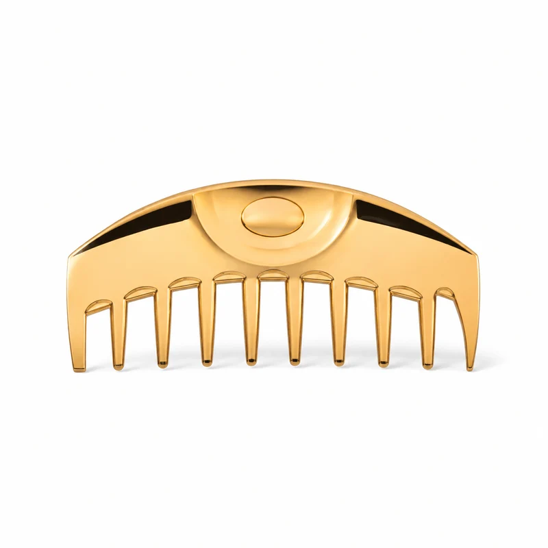 LOVECHROME K24GP Wavy Tsuki Hair Brush Comb, Gold