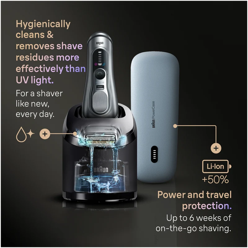 Rasoir pour homme avec étui de recharge, Braun Series 9 Pro 9677CC