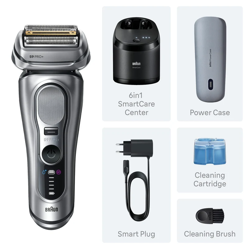 Rasoir pour homme avec étui de recharge, Braun Series 9 Pro 9677CC