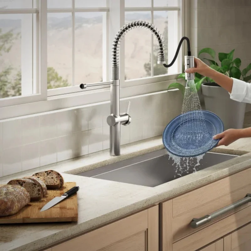 KOHLER - Robinet d'Évier Semi-Professionnel de Cuisine Rétractable Haku