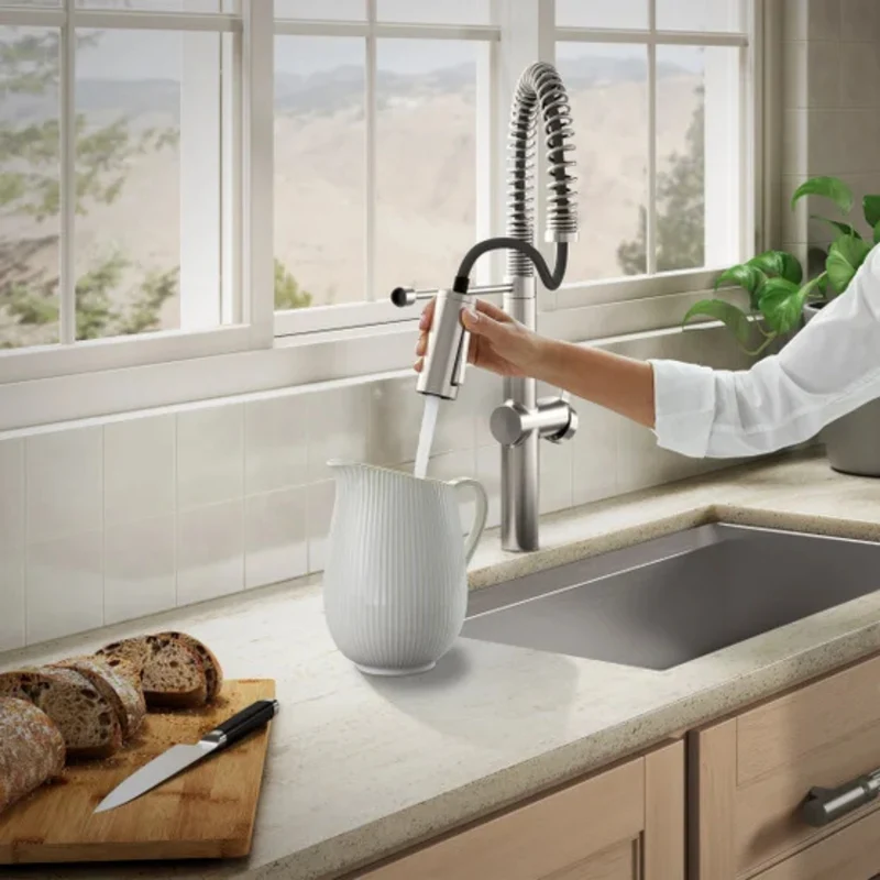KOHLER - Robinet d'Évier Semi-Professionnel de Cuisine Rétractable Haku