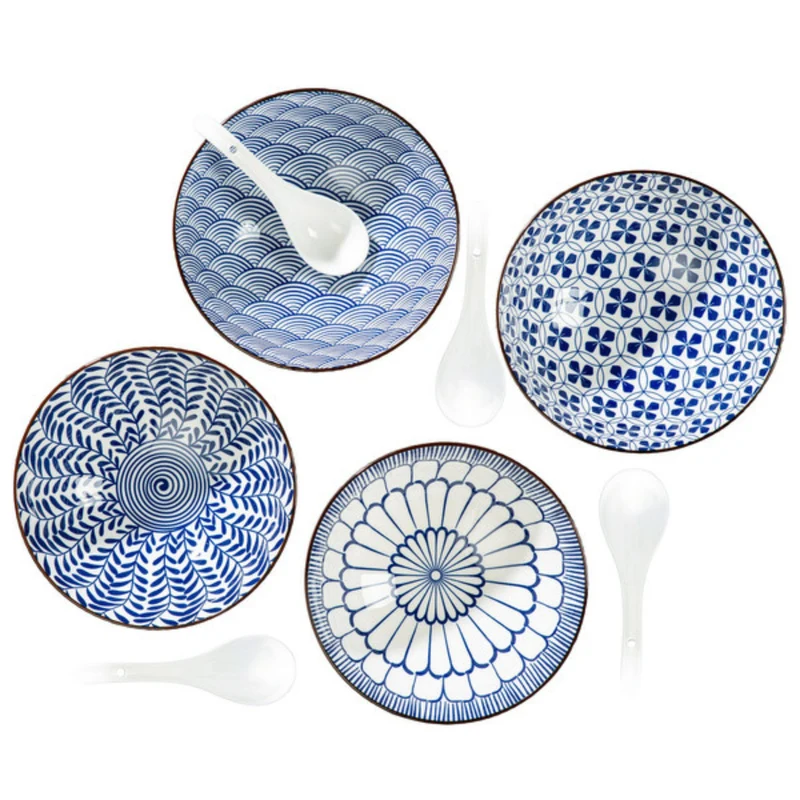 SIGNATURE HOUSEWARES - Paquet de 4 Bols avec Cuillères