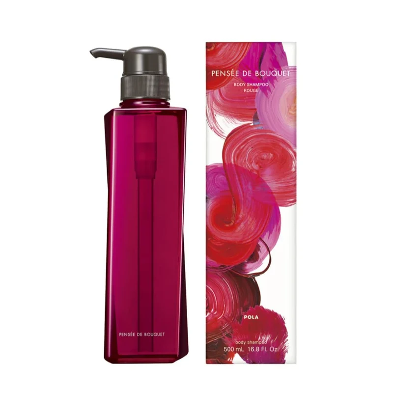 Pensee De Bouquet Body Shampoo Rouge 500ML - Nourishing Body Soap by Pola