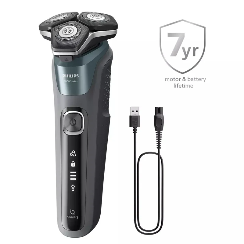 Rasoir rechargeable pour homme, gris, sec et humide, Philips Series 5000