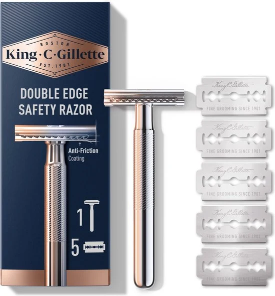 King C. Gillette Double Edge Safety Scheermes - 5 Scheermesjes