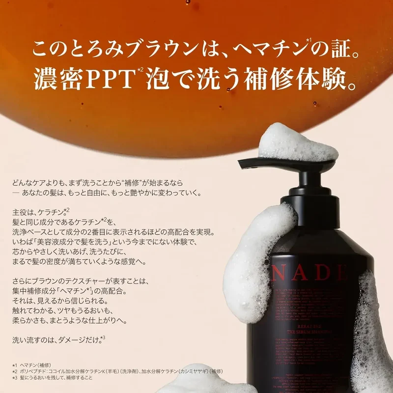 Nade Keratin Serum Shampoo: Intensive Damage Repair 380mL