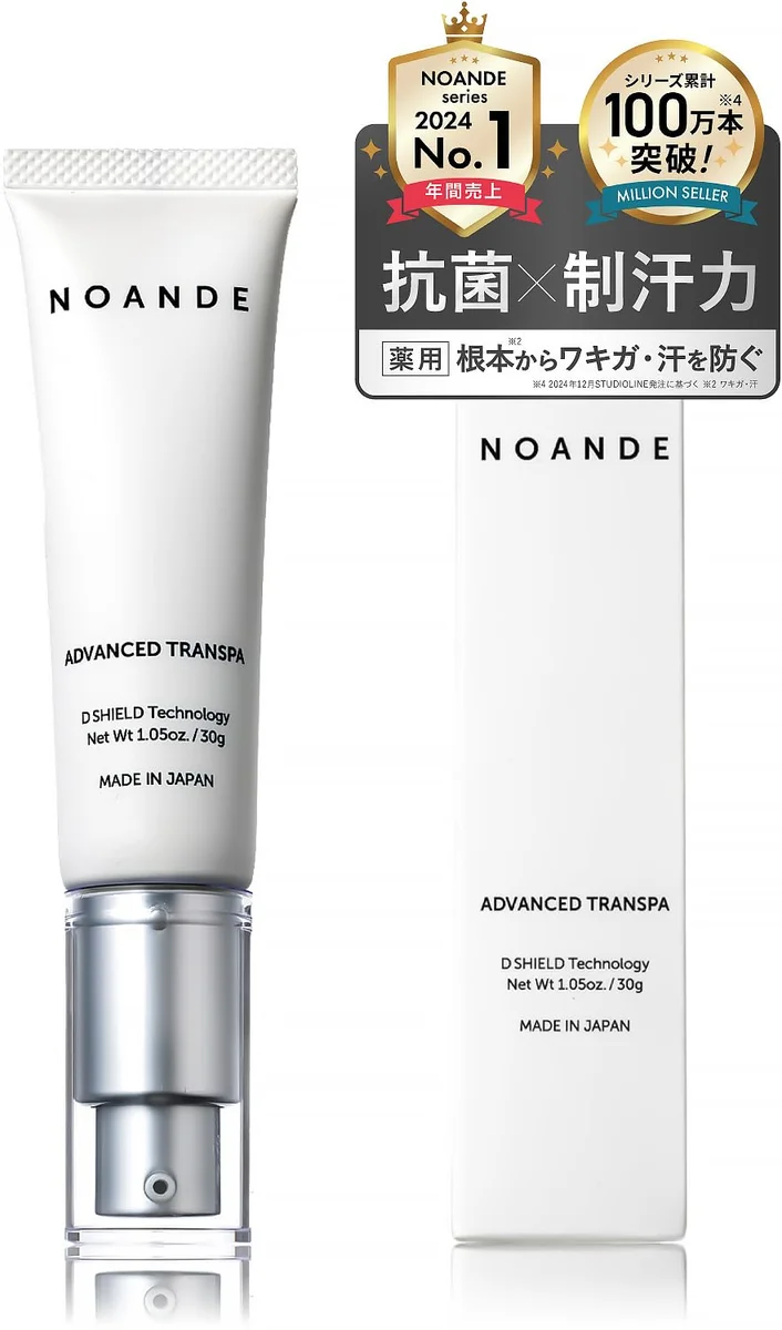 Noande Underarm Deodorant Cream 30g Fragrance-Free Antiperspirant Japan