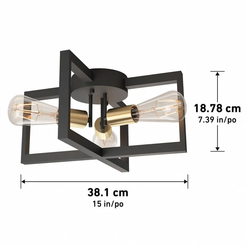 ARTIKA - Luminaire Semi-Plafonnier Holt