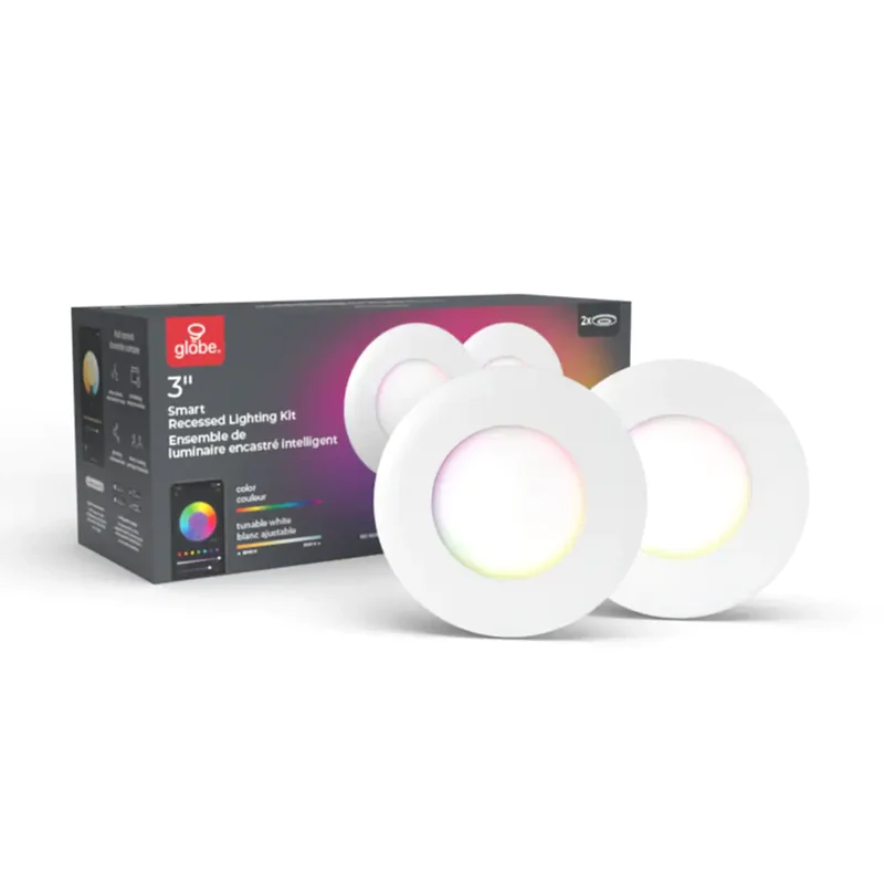 GLOBE - Ensemble de 2 Luminaires Encastrés Intelligents