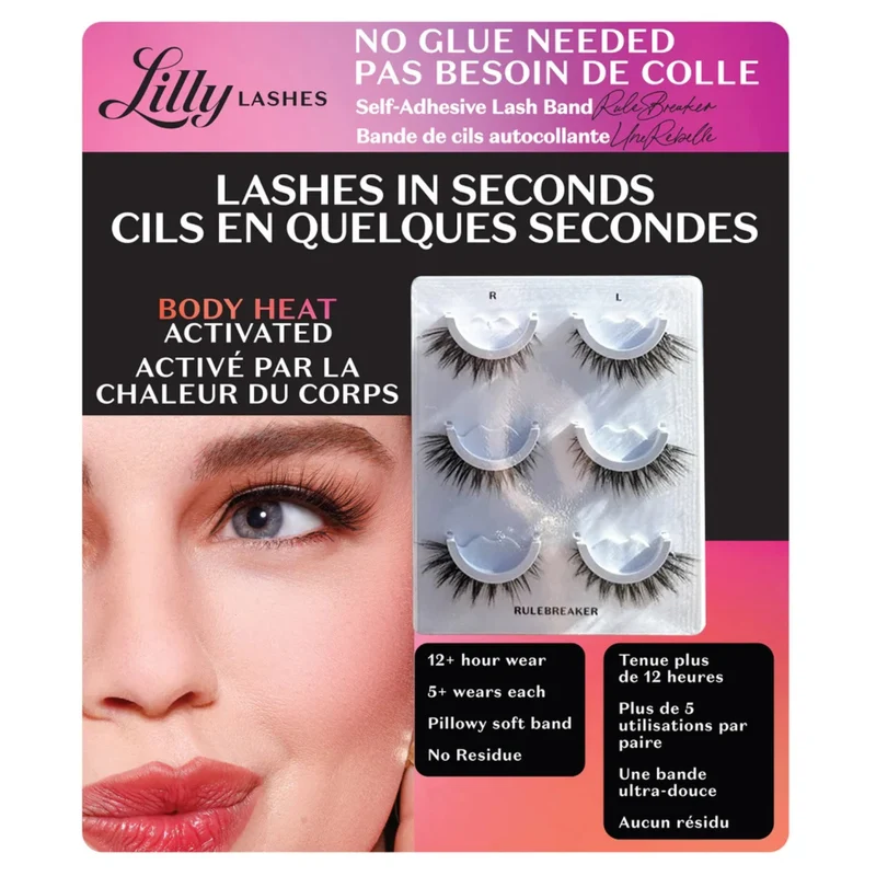LILLY LASHES - 3 Paires de Bandes de Cils Autocollantes