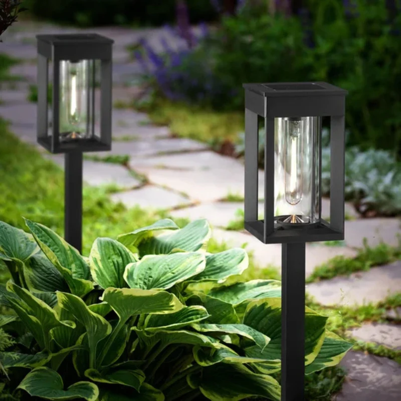 NATURALLY SOLAR - Ensemble de 4 Luminaires Solaires de Parterre à Del