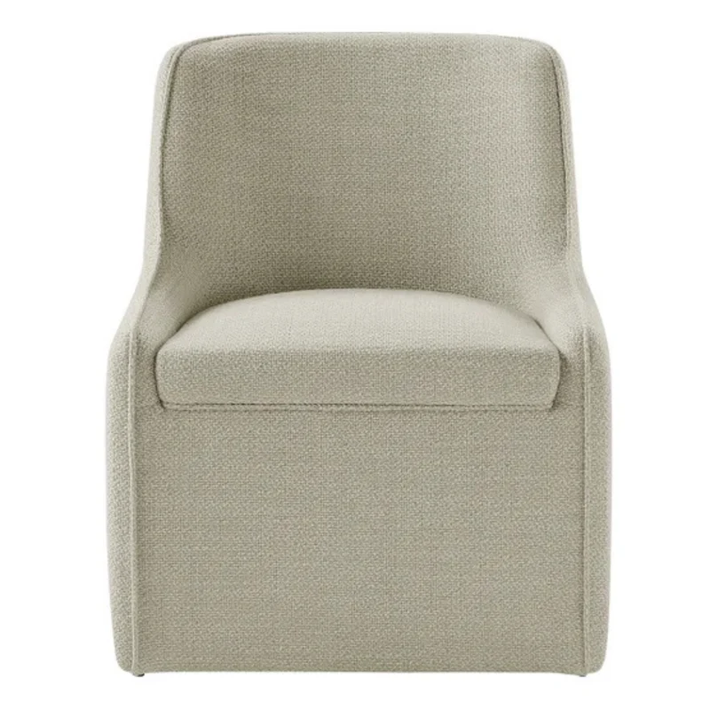 AIDEN & IVY - Chaise de Salle à Manger en Tissu Sans Accoudoirs avec Roulettes