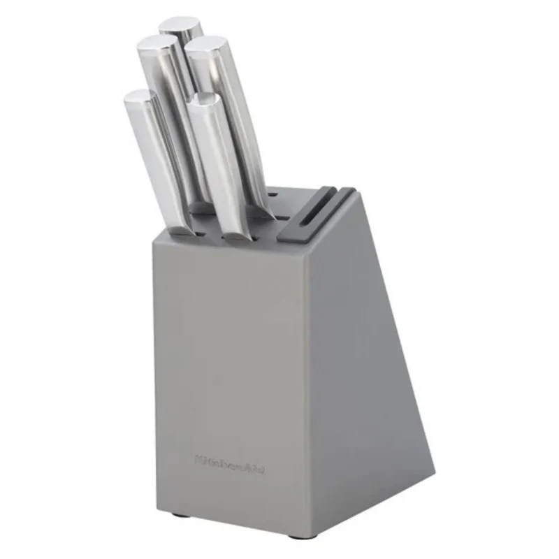 KITCHENAID - Ensemble de 5 Couteaux avec Bloc de Rangement