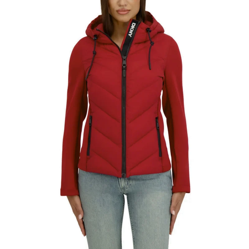 DKNY - Manteau en Matériaux Mixtes pour Femme