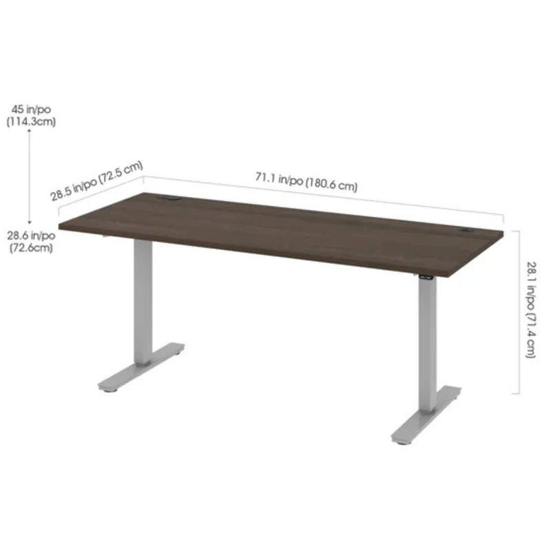 BESTAR - Bureau de 72 po à Hauteur Réglable Upstand *Boite Ouverte*