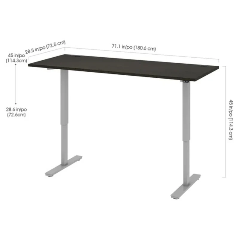 BESTAR - Bureau de 72 po à Hauteur Réglable Upstand *Boite Ouverte*