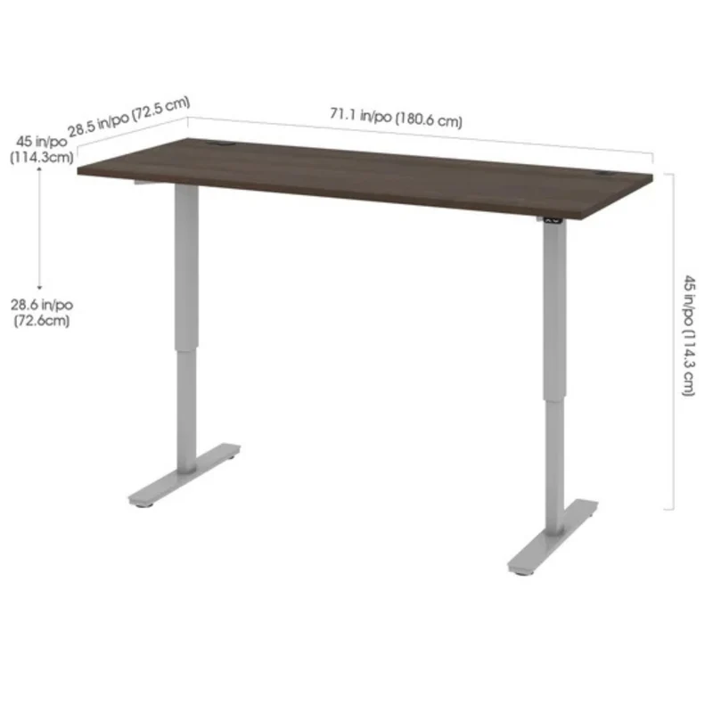 BESTAR - Bureau de 72 po à Hauteur Réglable Upstand *Boite Ouverte*