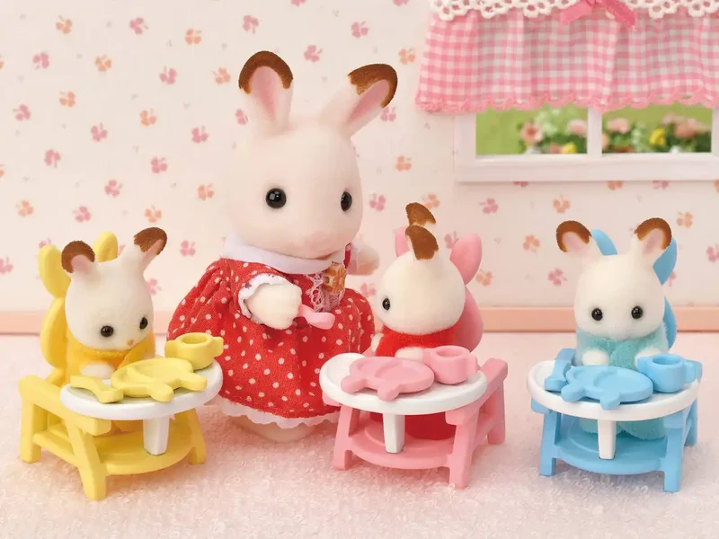 Epoch Sylvanian Families Chocolate Rabbit Doll with Furniture Set
