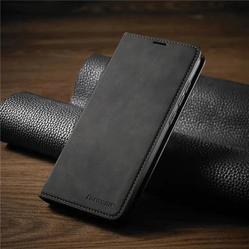 Custodia Wallet per iPhone – Flip Case con scomparti per carte, chiusura magnetica e funzione stand