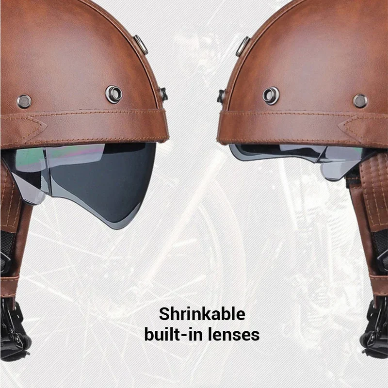 Casco Moto Retro – Certificazione DOT con costruzione leggera in ABS