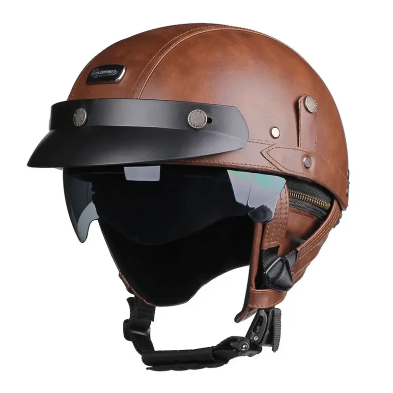 Casco Moto Retro – Certificazione DOT con costruzione leggera in ABS