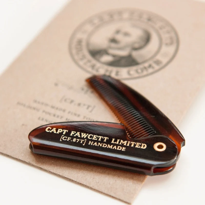 Peigne à moustache de poche pliable CF.87T (117mm/4.6")