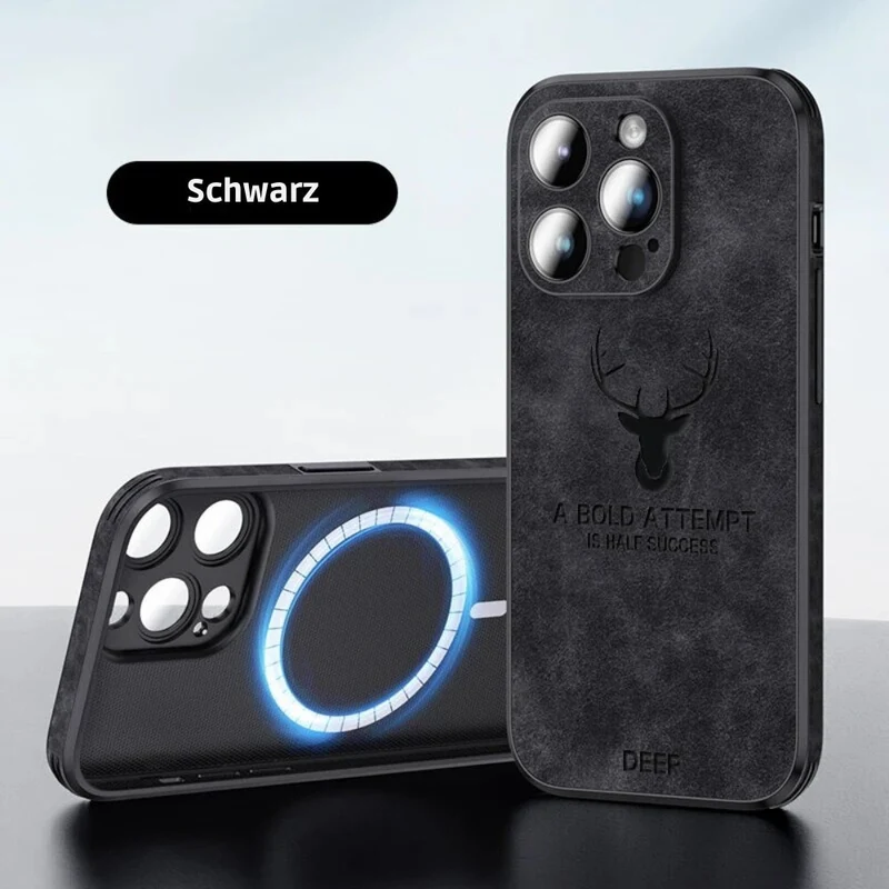 Custodia per iPhone in finta pelle – Cover sottile con protezione dagli urti e supporto MagSafe