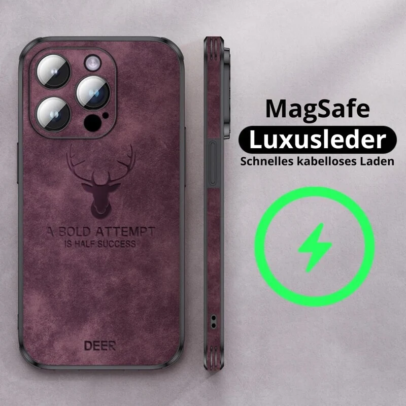 Custodia per iPhone in finta pelle – Cover sottile con protezione dagli urti e supporto MagSafe