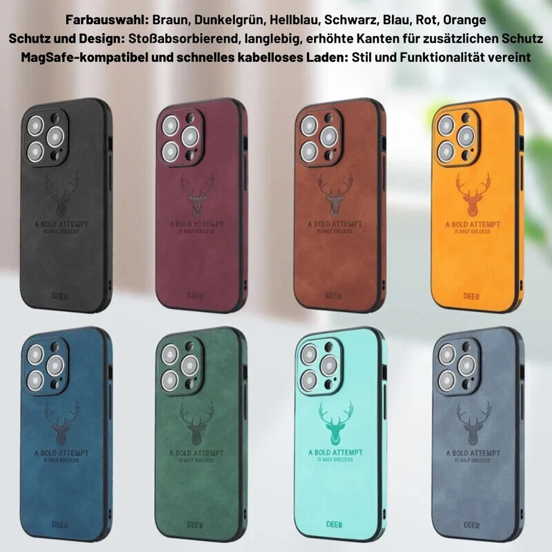 Custodia per iPhone in finta pelle – Cover sottile con protezione dagli urti e supporto MagSafe