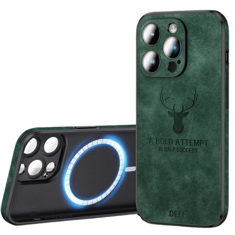Custodia per iPhone in finta pelle – Cover sottile con protezione dagli urti e supporto MagSafe